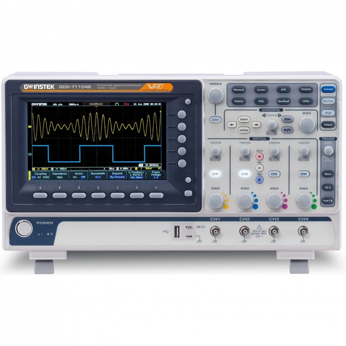 Осциллограф цифровой двухканальный GW INSTEK 70 МГц 1 ГГц GDS-71072B