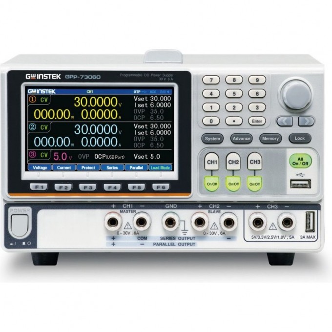 Источник питания постоянного тока GW INSTEK GPP-7xxx 3 канала 30В/6А GPP-73060-(GPIB)