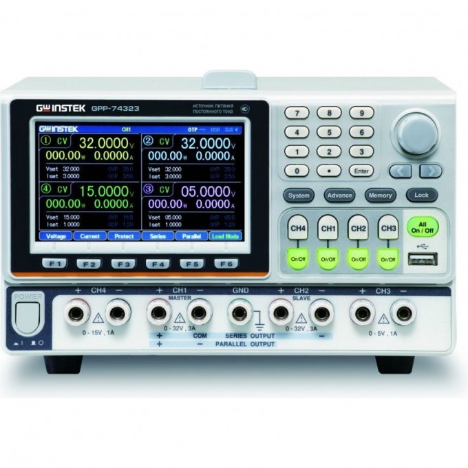 Программируемый источник питания постоянного тока GW INSTEK GPP-7xxxx 4 канала GPP-74323-(GPIB)