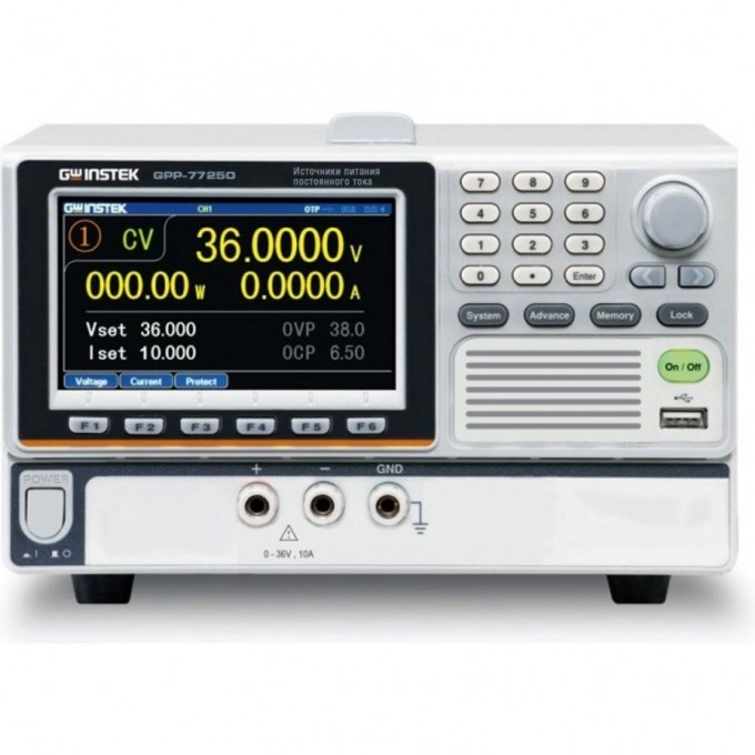 Источник питания постоянного тока GW INSTEK одноканальный 72 В / 5 А GPP-77250